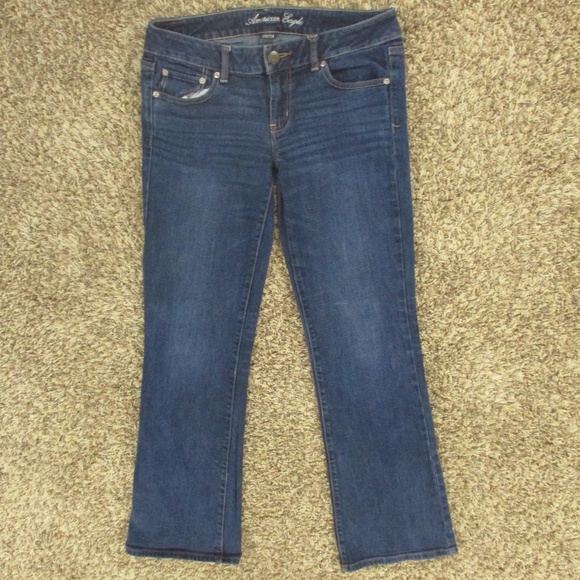 American Eagle Jeans Women's 10 Long Dark Wash Favorite Boyfriend Stretch Denim - Picture 1 of 9